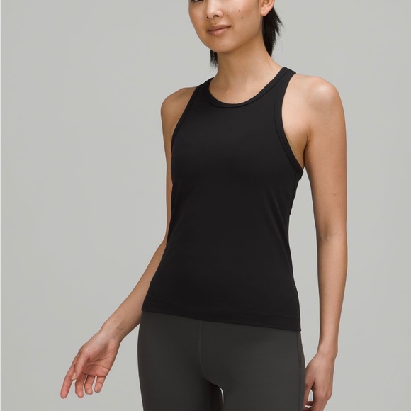 lululemon athletica Tops - Align Waist-Length Racerback Tank Top In Black Size 6